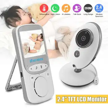 

Wireless LCD Audio Video Baby Monitor 2.4 Inch Color LCD Display Audio Talk Night Vision Video Temperature Monitoring Baby Phone
