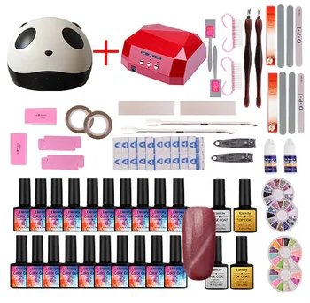 

Gel Polish Kit UV LED Nail Lamp Manicure Design Tools Kit Nail Art Starter DIY