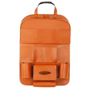 

Pu Leather Pad Bag Car Seat Back Organizer Foldable Table Tray Travel Storage Bag Foldable Dining Table Car Seat Storage Bag