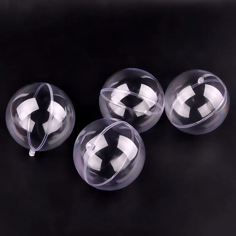 New Clear Plastic Fillable Baubles Christmas Ball Ornaments DIY Wedding Party Holiday Home Decoration 10PCS