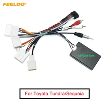 FEELDO Auto Stereo Audio 16PIN Android Kabelbaum Power Kabel Adapter Mit Canbus Box Für Toyota Tundra/Sequoia/lexus 330/350