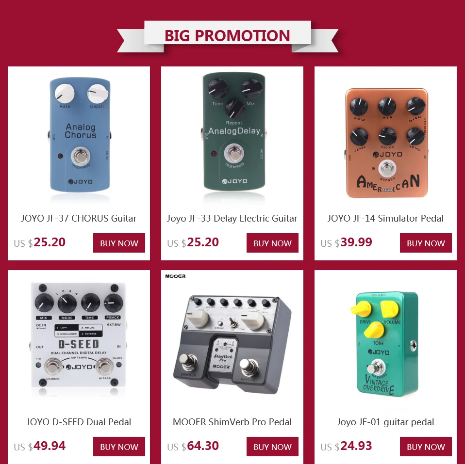 JOYO D-SEED двухканальные цифровые гитарные педали с эффектом Delay с четырьмя режимами гитарные аксессуары гитарные педали гитарные части