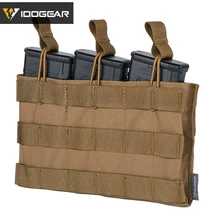 IDO gear тактический Molle тройной подсумок 5,56 с открытым верхом подсумок армейский страйкбол снаряжение тактические подсумок 3526