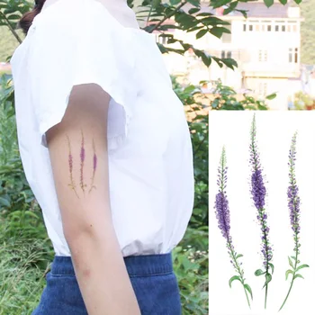 

New Hot Waterproof Temporary Tattoo Stickers for Adults Kids Body Art Fresh Tender Beautiful Flowers P-057 Fake Tatoo for Woman