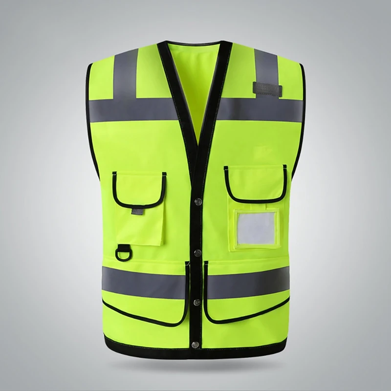 

High Quality Breathable Reflective Vest With Pockets High Visibility Safety Security Gear Outdoor Running Cycling Sport Clothing