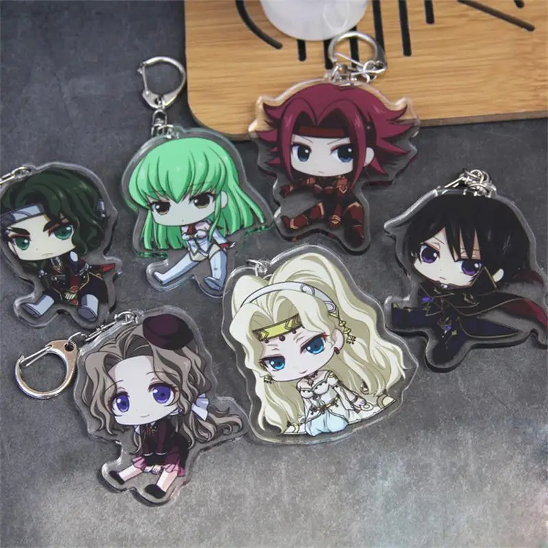 

Anime CODE GEASS Lelouch of the RE:surrection CC Kallen Cosplay Acrylic Character Keychain Pendant Keyring Boy Girl Gift