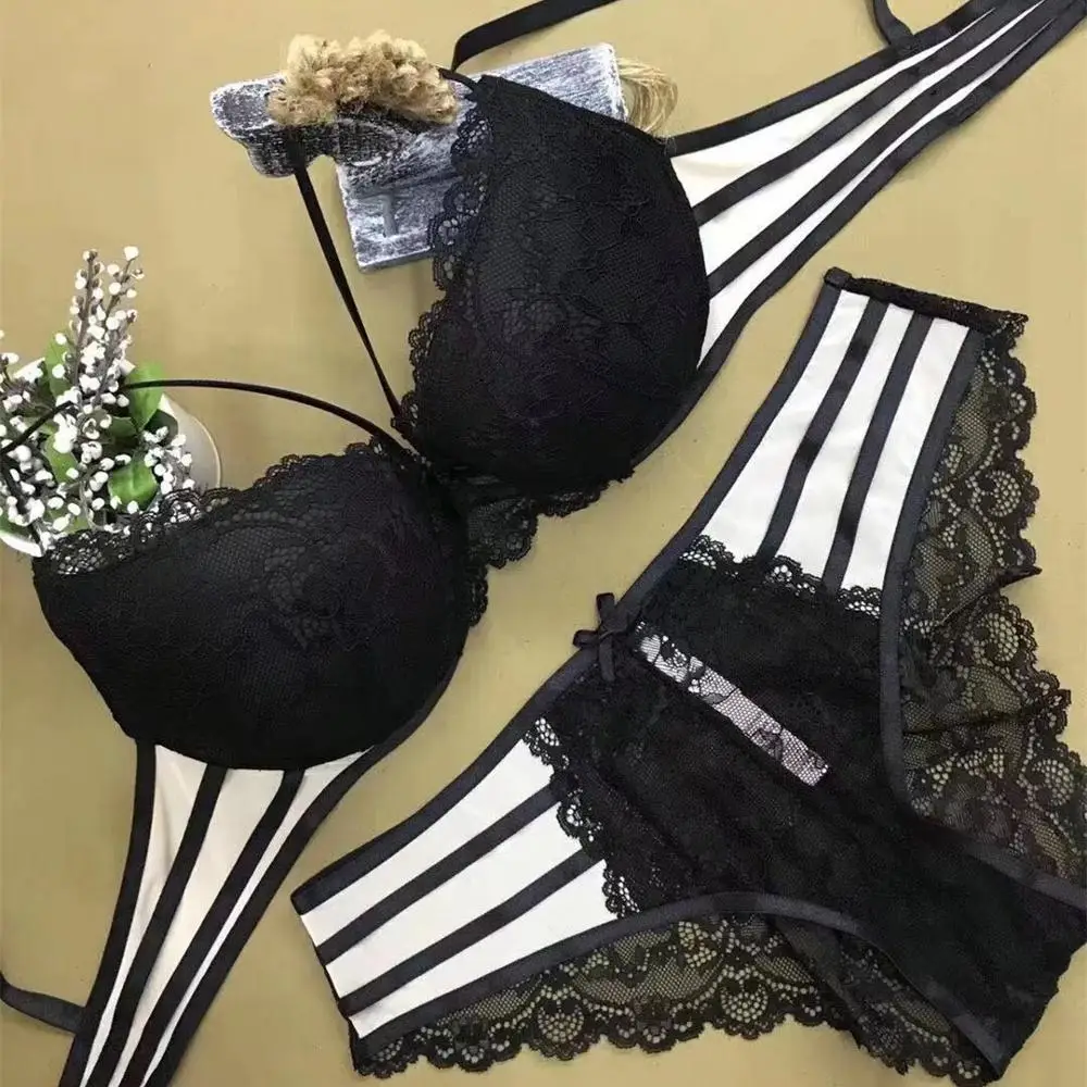 New women's sexy underwear set European and American sexy fashion and thin bra Lace embroidered styleкомплект нижнего белья