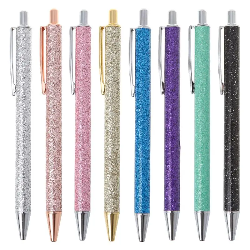 Роскошная блестящая металлическая шариковая ручка 1,0 мм блестящие масляные ручки офисные принадлежности школьные канцелярские принадлежности L41E