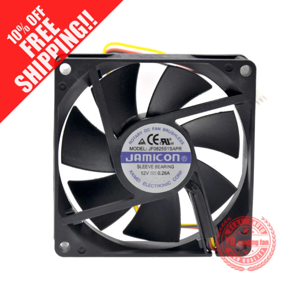 Новый вентилятор охлаждения JF0825S1SAPR 8025 UPS12V 0.26A 3 линии| |