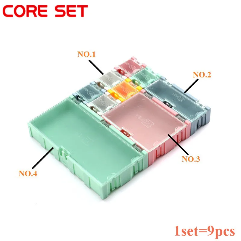 tool chest on wheels 1 set=9 pcs SMD SMT Toolbox IC Electronic Component set Mini Storage Box and Practical Jewelry Storaged Case Assorted Kit tool chest