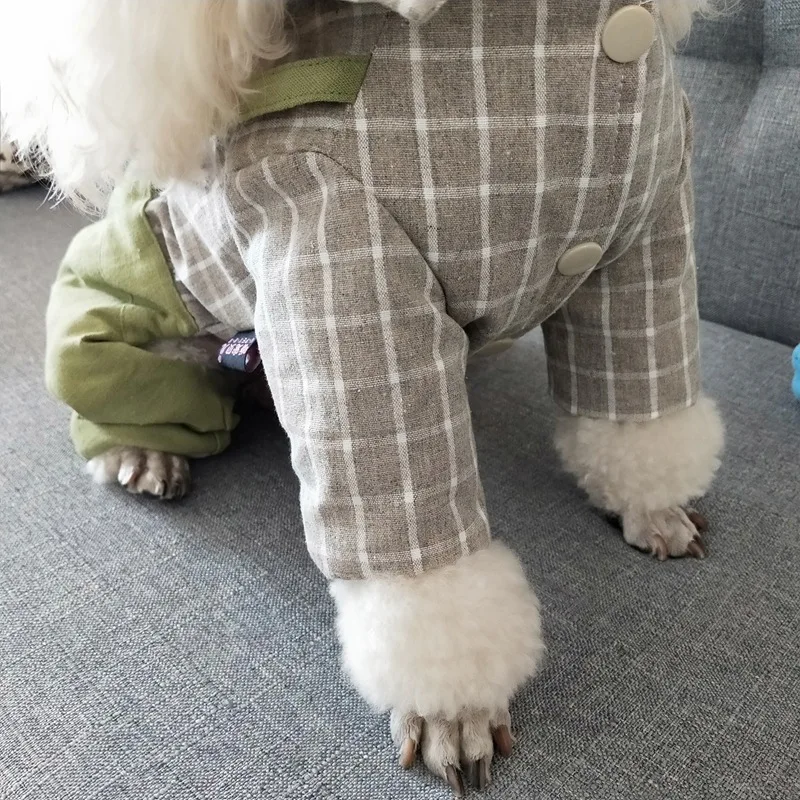 Pet Puppy комбинезон для собак зимнее теплое пальто четырехногая куртка наряд Одежда для домашних животных Футболка парка щенок собака кошка одежда Pug33