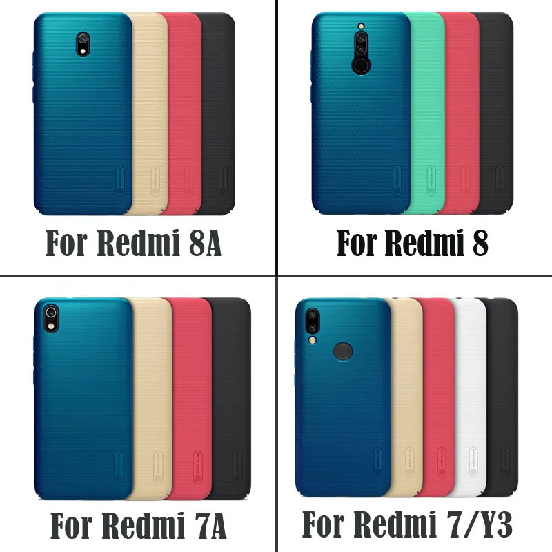 For Xiaomi Redmi 8 7 Case Redmi 8A 7A Cover Nillkin Super Frosted Shield Hard PC Back Cover Protector Case for Xiaomi Redmi Y3