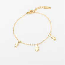 WAWFROK, браслеты на день матери, браслет для дочери и сына, для женщин, цепочка из нержавеющей стали, любовь для детей, 3 цвета, браслет, подарки, ювелирные изделия