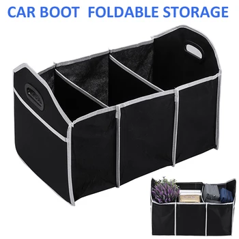 

1pc 2-in-1 Car Boot Foldable Organisers Toy Storage Basket Car Organizer For Home Supplies Portable Storage Bags