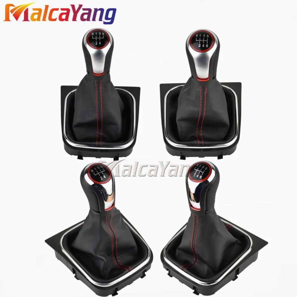 5 6 скоростей для V-W Volkswagen Golf5/6 MK5/6 Scirocco(2009) Octavia(2006) ручная рукоятка для рычага переключения передач из натуральной кожи Gaitor boot
