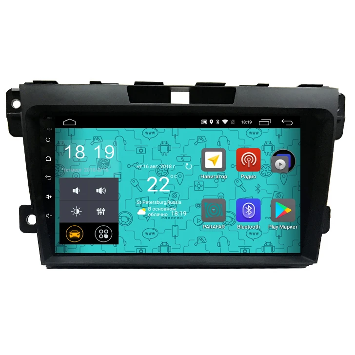 Штатная магнитола Parafar 4G/LTE с IPS матрицей для Mazda CX-7 2