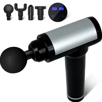 

Electric Muscle Massager Therapy Fascia Massage Gun 5 Massage Heads Deep vibrating Muscle Relaxation Fitness Equipment with Bag