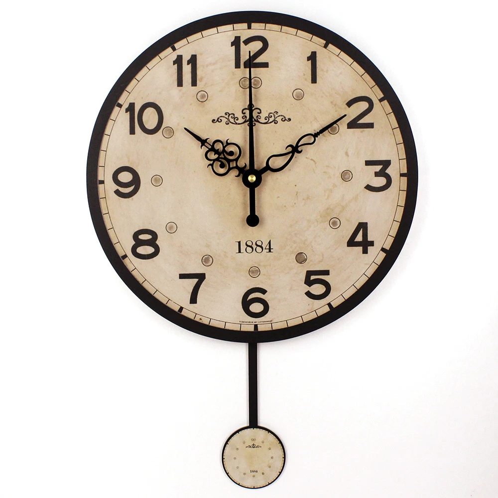 Silent Large Decorative Wall Clock Modern Design Vintage Round Wall Clock Home Decor 12888 Clock Movement Home Wall Watches Wall Clocks Aliexpress