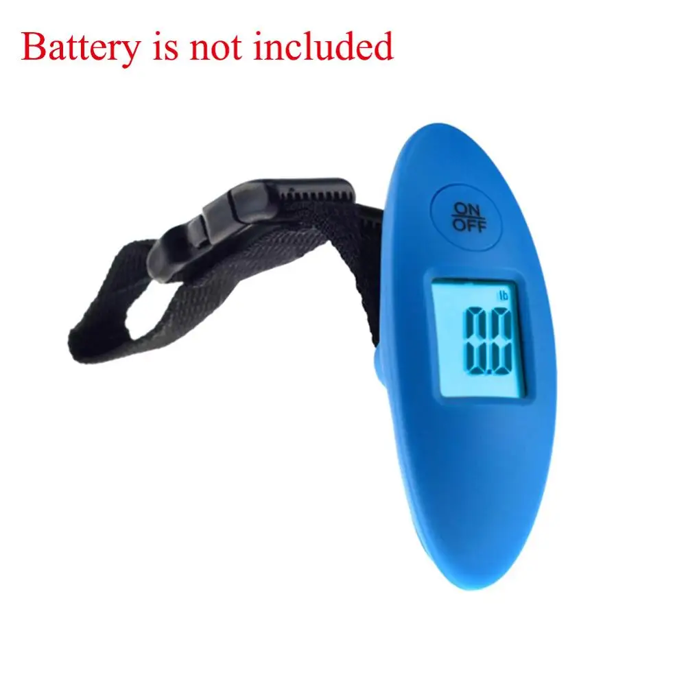 Blue And Backlight Mini 40kg/100g LCD Digital Electronic Luggage Scale Portable Suitcase Scale Handled Travel Bag Weighting Fish Hook Hanging Scale - Цвет: Blue And Backlight
