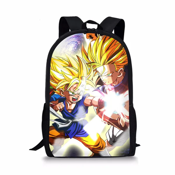 HaoYun рюкзак для студентов набор/3 шт. для мальчика мультфильм Dragon Ball/Сон Гоку/Вегета Bookbag детский блокнот ранец - Цвет: L0088C