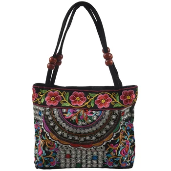 

Chinese Style Women Handbag Embroidery Ethnic Summer Fashion Handmade Flowers Ladies Tote Shoulder Bags Cross-body