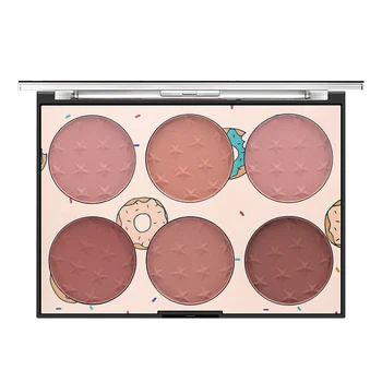 

Six Color Natural Cheek Pressed Powder Long Lasting Portable Blusher Palette Face Makeup Party Professional Shining Highlight