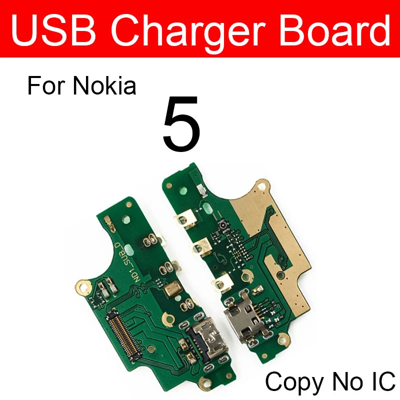 Плата для зарядки микрофона и USB для Nokia 1, 2, 2,1, 3, 3,1, 5, 5,1 Plus, X5, 2GEN, TA-1054, микрофонная зарядка, usb-разъем, запасная плата - Цвет: For NK 5 Copy