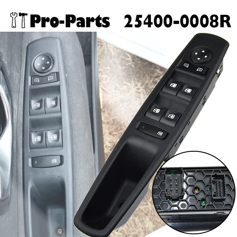 

254000008R Front Left Power Master Window Switch For Renault Fluence L30 Megane Electric Window Control Switch