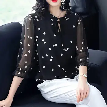 

2020 women and blouses solid white chiffon blouse office shirt thin and beautiful 2020 long sleeve women shirts clothes comfort