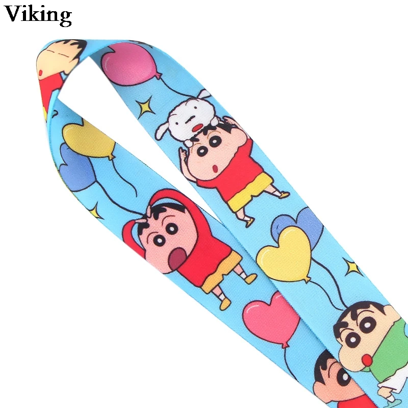 Мультяшные ремешки Crayou Shin-chan, милый ремешок для ключей, телефона, модный держатель для удостоверения личности, шейный ремешок, подарок для любителей аниме G0631