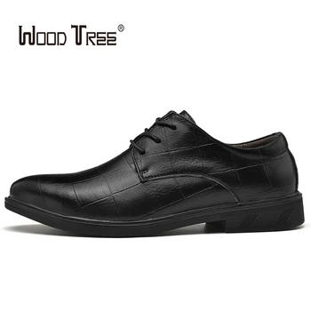 

WOODTREE Men's Leather Dress Shoes Lace Dress Shoes Oxford Shoes Fashion Retro Shoes Elegant Work Shoes Business