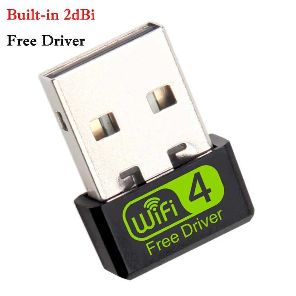 2dBi Free Driver 150 Мбит/с Бесплатный драйвер USB беспроводной адаптер WiFi приемник ключ сетевая карта для настольного ПК ноутбук компьютер Windows - Цвет: 2dBi Free Driver