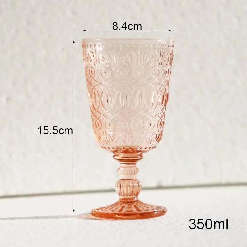 Beverage Stemmed Glass Cups Wine Glass Cups Pressed Pattern Wine Glasses  Goblets 280ml Glass Cups Clear Drinking Glasses Party Brandy Glass Cup -  China Wine Glass Cup and Beverage Stemmed Glass Cups