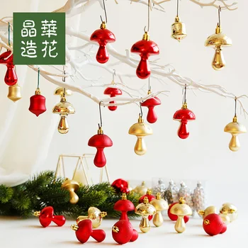 

Mushroom drop-shaped hanging ornaments Christmas tree decoration pendant Christmas circle decoration supplies