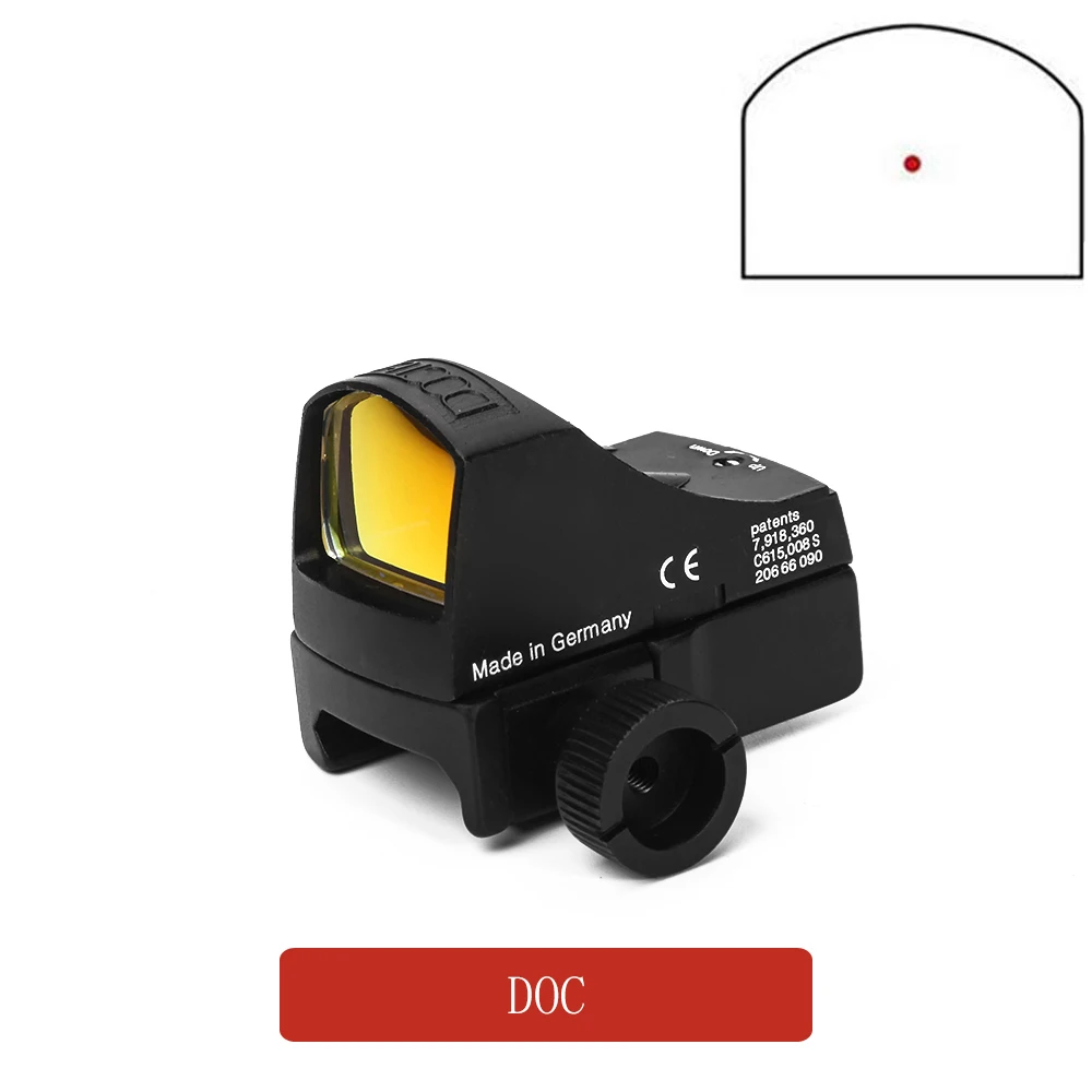 

DOC Red Dot Sight Scope With 20MM Dovetail Rail for Hunting Airsoft Rifle Guns Micro Dot Reflex Holographic Dot Sight Riflescope