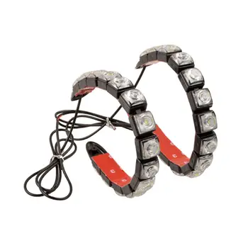 

2Pcs 12 Waterproof LEDs DRL Flexible Car Daytime Running Light Fog Lamp