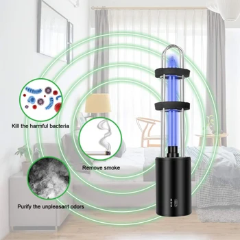 

Portable USB UVC Ultraviolet Ozone Lamp Portable Sterilization Light Rechargeable Odor Elimination For Car Home Small Spaces
