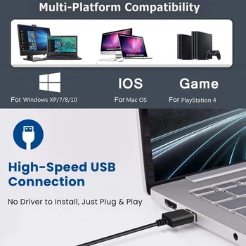 

Gooseneck Desktop USB Microphone Teaching School Office Work Conference for Recording Gaming Live Broadcast Streaming