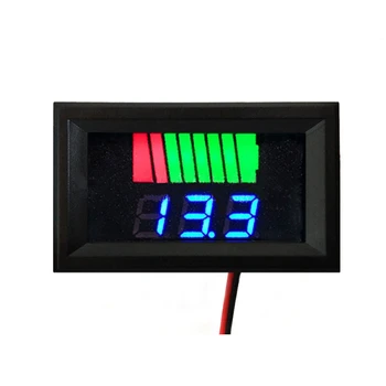 

12-60V Car Lead Acid Battery Charge Level Indicator Battery Tester Lithium Capacity Meter Dual LED Tester Digital Voltmeter