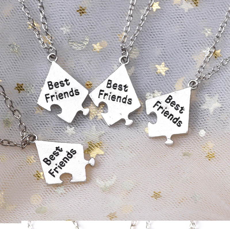 Beste Freund 4 Stück Set Anhänger Halskette Bff Freundschaft Brief Gute Halskette männer frauen Choker Schmuck Geschenk – Detail 4