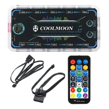 

For AURA SYNC RGB Cooling Fan Remote Control Controller Music Color Switching Brightness Adjustable Connect For Cooling Fans