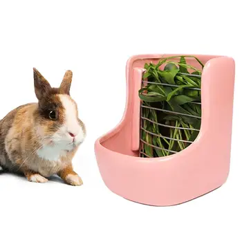 

Rabbit Hay Feeder Ceramics Rabbit Hay Rack Pet Food Container For Small Pets