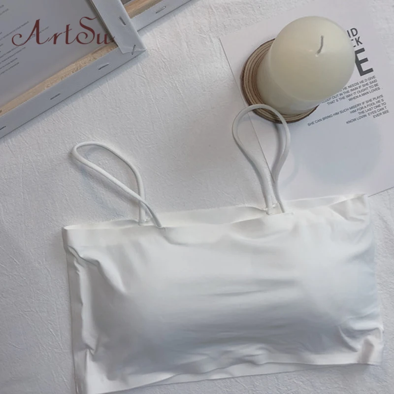 ArtSu, осенняя женская зимняя майка, черные кроп-топы, 95% хлопок, белая футболка с открытыми плечами для фитнеса, женская укороченная Feminino ASVE20005 - Цвет: Z-White 4