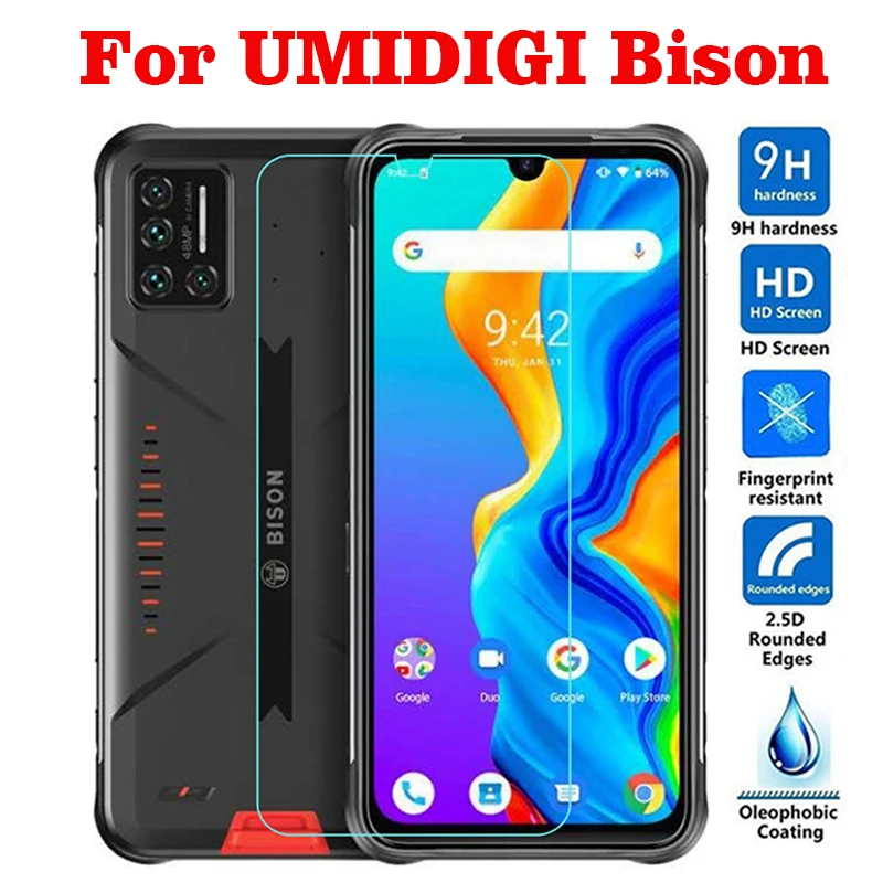 10 шт./лот закаленное стекло с полным клеем для UMIDIGI Bison Оригинал 9H