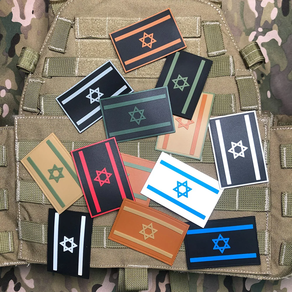 

3D PVC Patch Flag of Israel Morale of tactical military