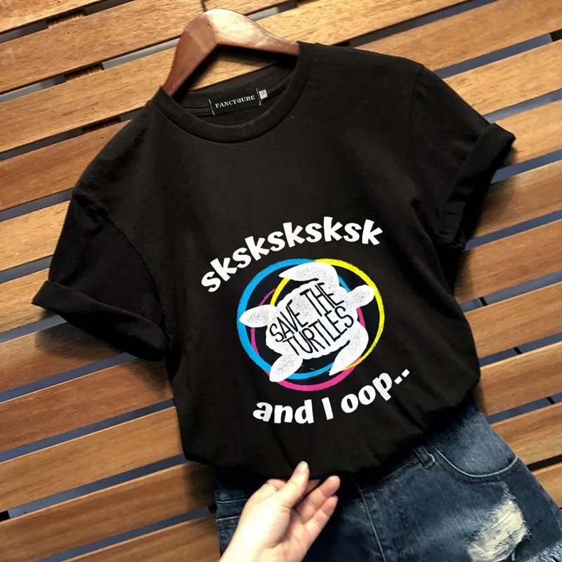 Женская забавная футболка, модная футболка SkSkSk And I Oop, женская ...
