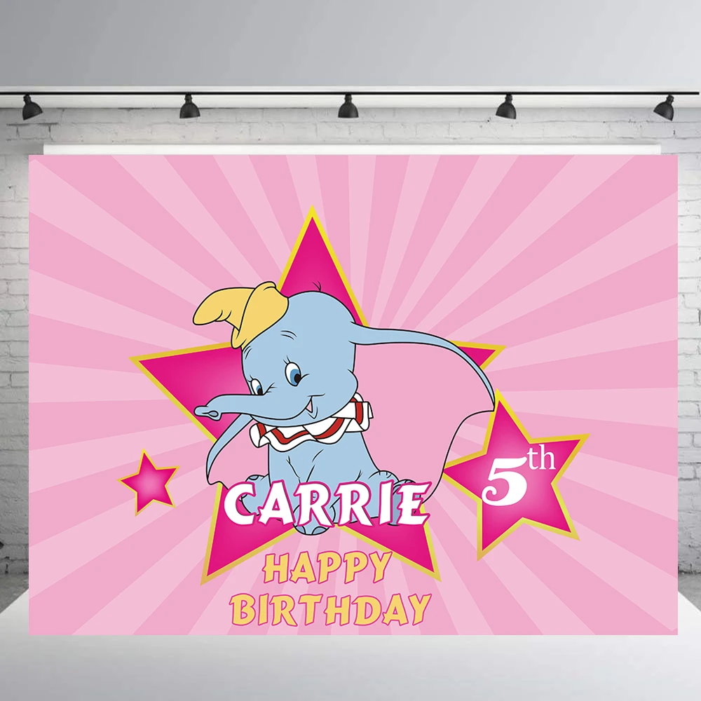 Beipoto Fondo Fotografico Con Diseno De Elefante Para Baby Shower Telon Con Diseno De Dibujos Animados De Dumbo Ideal Para Estudio De Fotografia Tartas Mesas Y Fotomaton B 435 Fondo Aliexpress