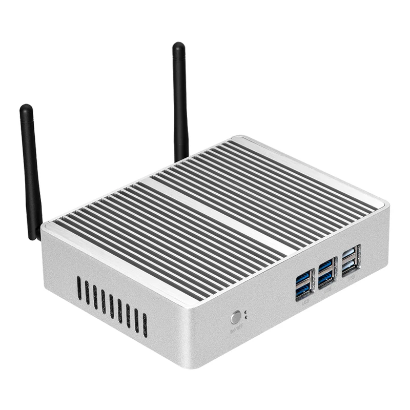 Безвентиляторный мини ПК Core i3 5005U Pentium 4405U Celeron 3855U Windows 10 настольный компьютер с Wi Fi