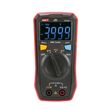 

UNI-T Tester Digital Multimeter Profesional Auto Range Mini AC DC Voltmeter Temperature Tester Pocket Voltage Ampere Ohm Meter