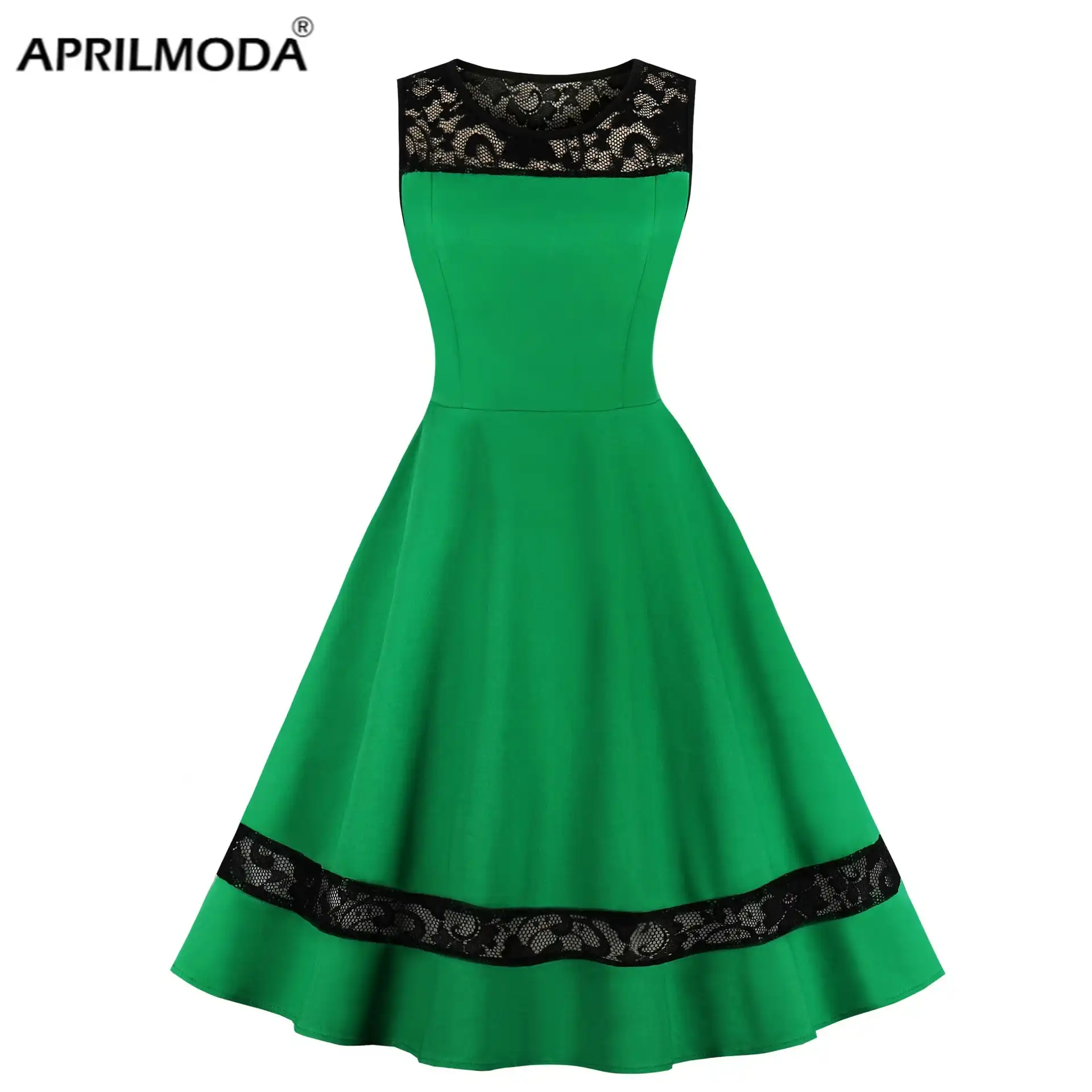 black cotton swing dress